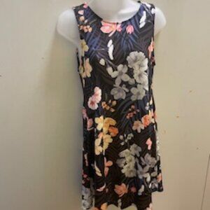 Navy Floral Dress